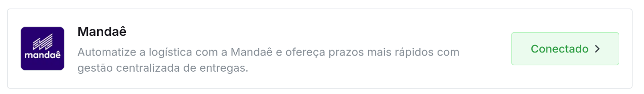 Integração salva e configurada