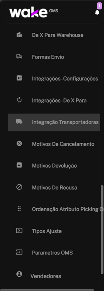 Módulo de Integrações de Transportadoras